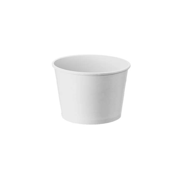 CCF 4OZ(D75MM) Ice Cream Paper Cup - White 1000 Pieces/Case