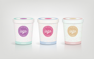 Custom Print Ice Cream Containers + Lids Combo