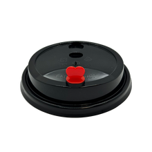 Load image into Gallery viewer, CCF 16-24OZ(D90MM) Premium PP Lid/Red Heart Stopper For PP Injection Cup - Black 1000 Pieces/Case