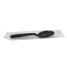 Load image into Gallery viewer, CCF Individual Wrap Heavy Duty PP Plastic Spoon - Black 1000 Pieces/Case