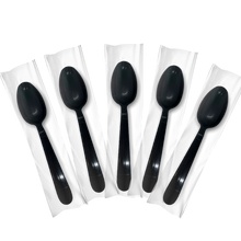 Load image into Gallery viewer, CCF Individual Wrap Heavy Duty PP Plastic Spoon - Black 1000 Pieces/Case