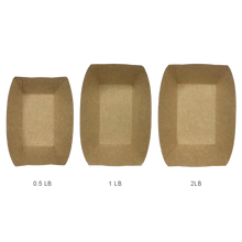 Load image into Gallery viewer, CCF 1LB Kraft Paper Food Tray - 1000 pieces/case