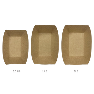 CCF 1LB Kraft Paper Food Tray - 1000 pieces/case