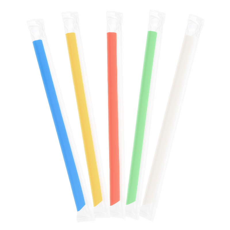 [PRE-ORDER] CCF Individually Wrapped PP Plastic Jumbo Drink Straws - A ...