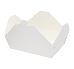 CCF 48OZ Paper Fold Meal Box - White 300 Pieces/Case