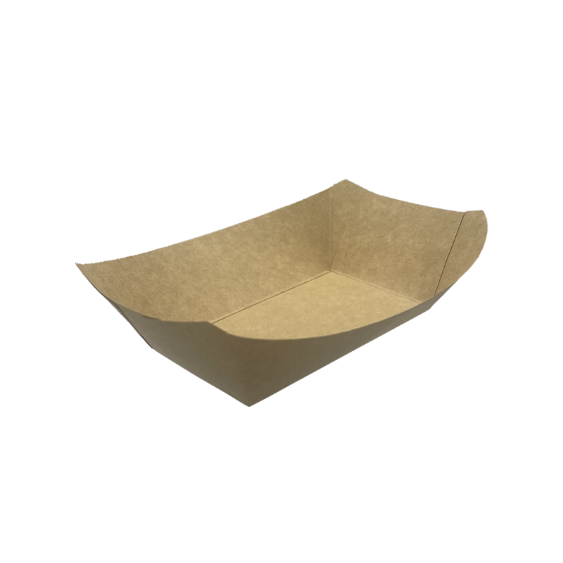 CCF 0.5LB Kraft Paper Food Tray - 1000 pieces/case