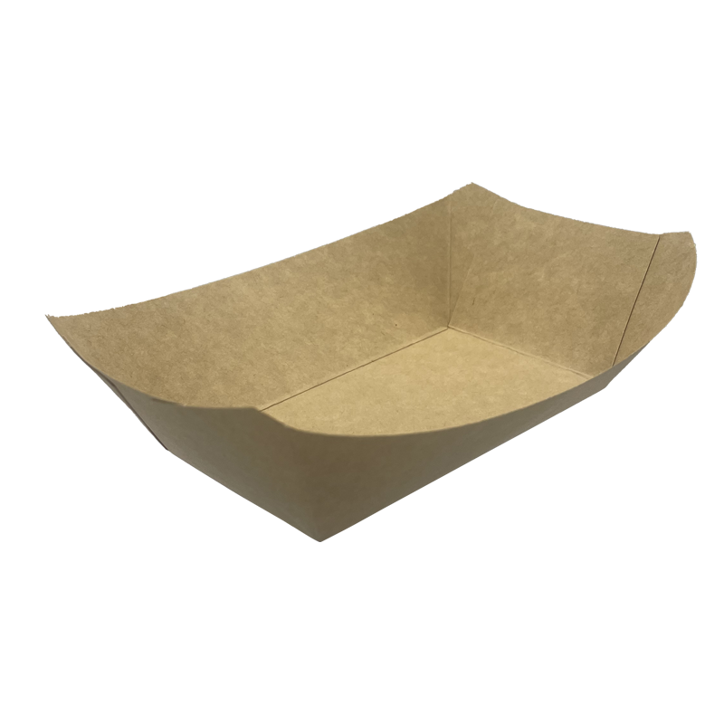 CCF 2LB Kraft Paper Food Tray - 1000 pieces/case