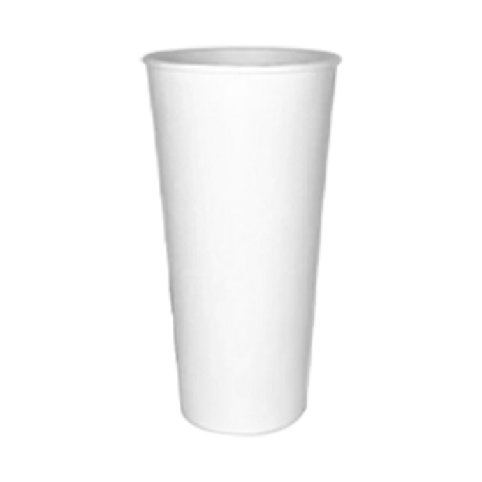 CCF 22OZ(D90MM) Paper Soda Cup - White 1000 Pieces/Case