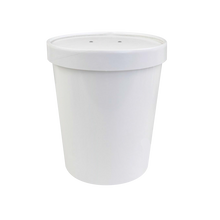 Load image into Gallery viewer, CCF 115MM Vented White Paper Lid for 26/32oz Soup Pint Cup  - 500 Pieces/Case