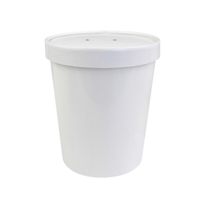 CCF 115MM Vented White Paper Lid for 26/32oz Soup Pint Cup  - 500 Pieces/Case
