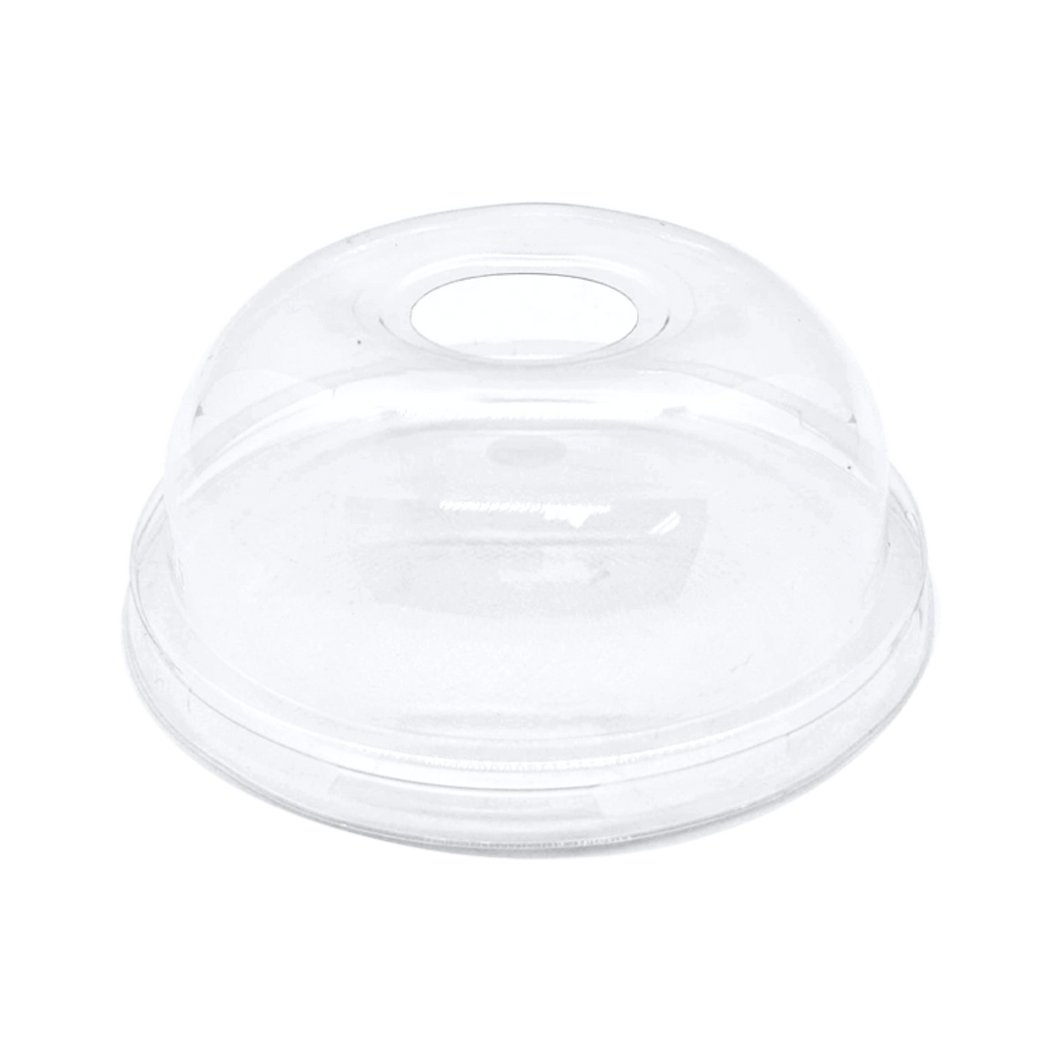 CCF 12-24OZ(D95MM) PET Plastic Dome Lid (Style B) For PP Cold Cup - 1000 Pieces/Case