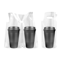 Load image into Gallery viewer, CCF Double Split Drink Cup Carrier Plastic Bag -1000 Pieces/Case