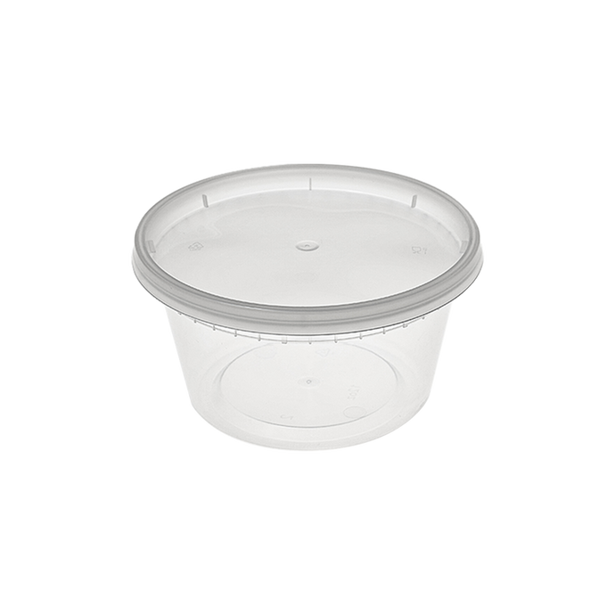 CCF 12OZ(D116MM) Premium PP Injection Plastic Deli Container & Lid - 240 Sets/Cases (Microwavable)