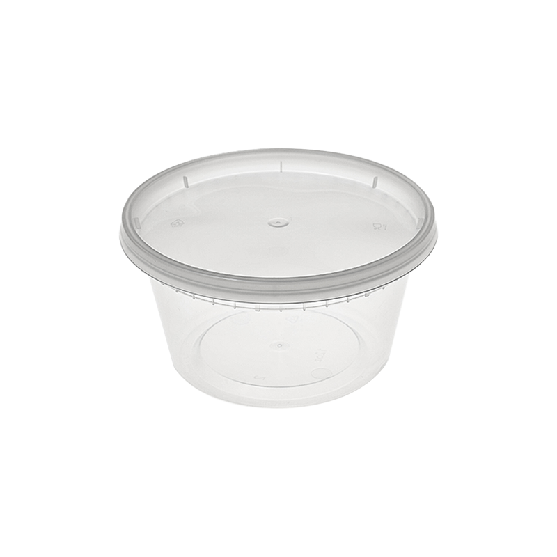 CCF 12OZ(D116MM) Premium PP Injection Plastic Deli Container & Lid - 240 Sets/Cases (Microwavable)