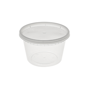 CCF 16OZ(D116MM) Premium PP Injection Plastic Deli Container & Lid - 240 Sets/Cases (Microwavable)