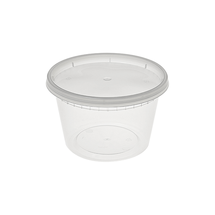 CCF 16OZ(D116MM) Premium PP Injection Plastic Deli Container & Lid - 240 Sets/Cases (Microwavable)