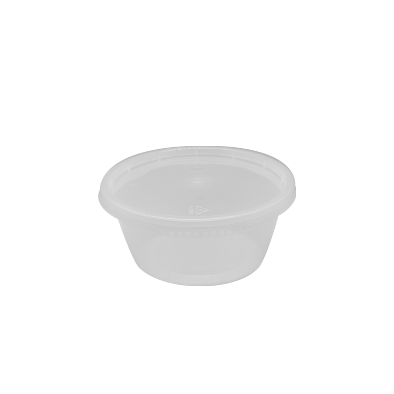 240-Case) 8 oz Microwavable Clear Round Plastic Deli Food Container & Lid  Combo