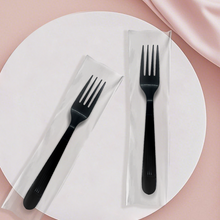 Load image into Gallery viewer, CCF Individually Wrapped Heavy Weight PP Plastic Fork - Black 1000 Pieces/Case