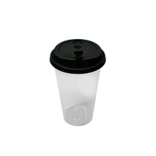 Load image into Gallery viewer, CCF 16-32OZ(D90MM) Premium PP Lid/Black Heart Stopper For PP Injection Cup - Black 1000 Pieces/Case