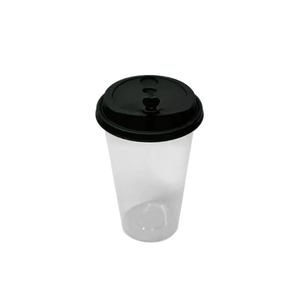 CCF 16-32OZ(D90MM) Premium PP Lid/Black Heart Stopper For PP Injection Cup - Black 1000 Pieces/Case