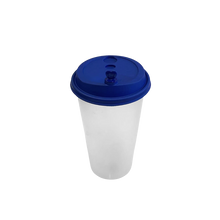 Load image into Gallery viewer, CCF 16-32OZ(D90MM) Premium PP Lid/Heart Stopper For PP Injection Cup - Dark Blue 1000 Pieces/Case