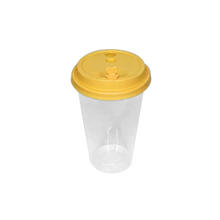 Load image into Gallery viewer, CCF 16-32OZ(D90MM) Premium PP Lid/Heart Stopper For PP Injection Cup - Orangesicle 1000 Pieces/Case