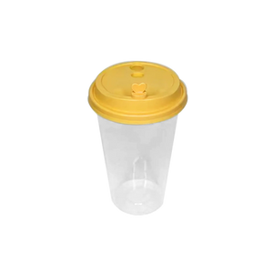 CCF 16-32OZ(D90MM) Premium PP Lid/Heart Stopper For PP Injection Cup - Orangesicle 1000 Pieces/Case