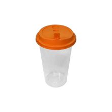 Load image into Gallery viewer, CCF 16-32OZ(D90MM) Premium PP Lid/Heart Stopper For PP Injection Cup - Tangerine 1000 Pieces/Case