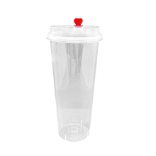 Load image into Gallery viewer, CCF 16-32OZ(D90MM) Premium PP Lid/Heart Stopper For PP Injection Cup - Clear 1000 Pieces/Case