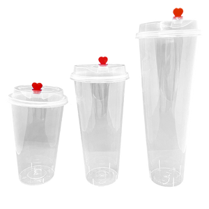 CCF 32OZ(D90MM) Premium PP Injection Plastic Cup With Lid + Straw (Combo)- Clear 500 Sets/Case