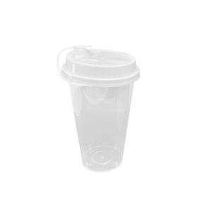 CCF 16-32OZ(D90MM) Premium PP Lid/Attached Stopper For PP Injection Cup - White 1000 Pieces/Case