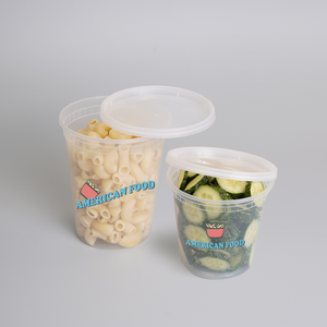 CCF 8OZ(D116MM) Premium PP Injection Plastic Deli Container - 240 Sets/Cases (Microwavable)