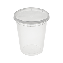 Load image into Gallery viewer, CCF 32OZ(D116MM) Premium PP Injection Plastic Deli Container &amp; Lid - 240 Sets/Cases (Microwavable)