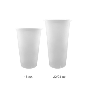 CCF 22/24OZ(D90MM) Premium PP Injection Plastic Cup - Frosted 500 Pieces/Case