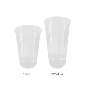 CCF16OZ(D90MM) Premium PP Injection Plastic "U" Style Cup - Clear 500 Pieces/Case