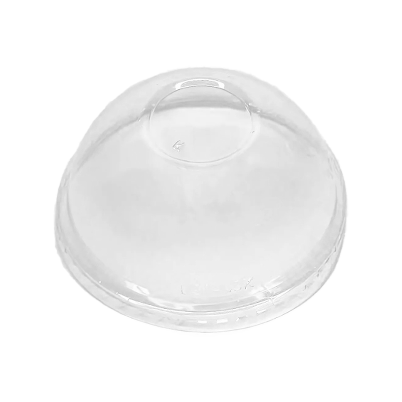 16-32OZ(D90MM) PET Plastic Dome Lid With No Hole For PP Injection Cup - Clear 1000 Pieces/Case