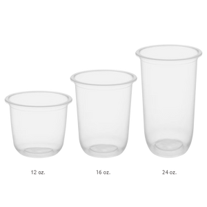 CCF 24OZ(700ml) PP Plastic "U" Style Drink Cup | 95mm Diameter | 1000 Pieces/Case