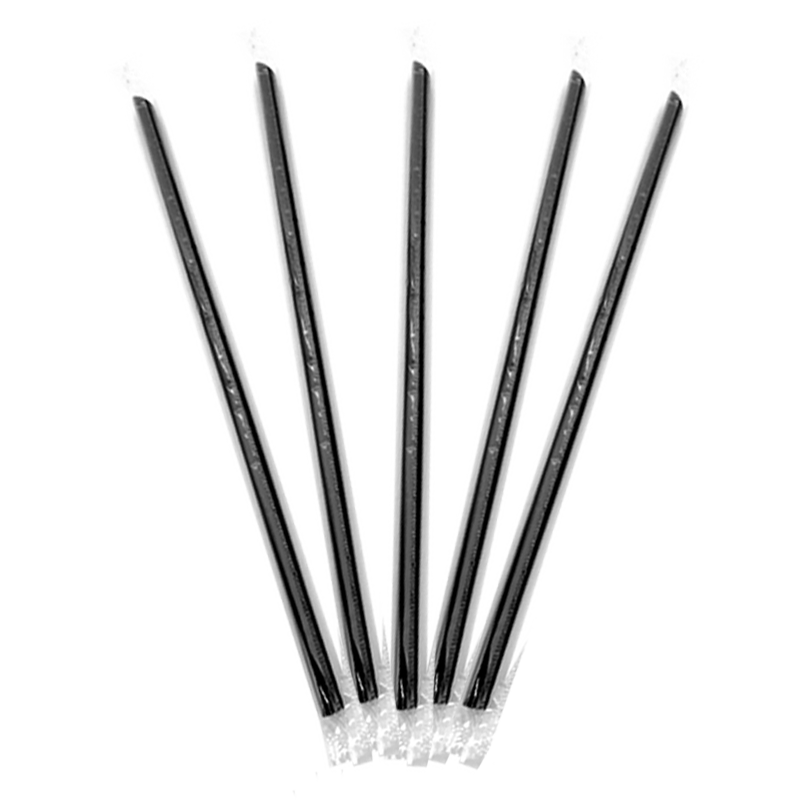 CCF PP plastic drink straws - individually wrap black L9