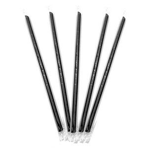 CCF PP plastic drink straws - individually wrap black L9" 8MM diameter - 2500 Pieces/Case