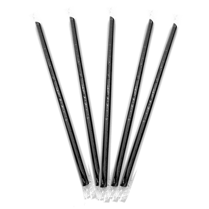 CCF PP plastic drink straws - individually wrap black L9