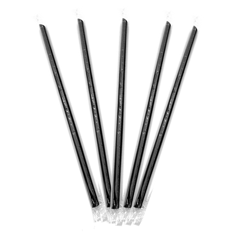 CCF PP plastic drink straws - individually wrap black L9