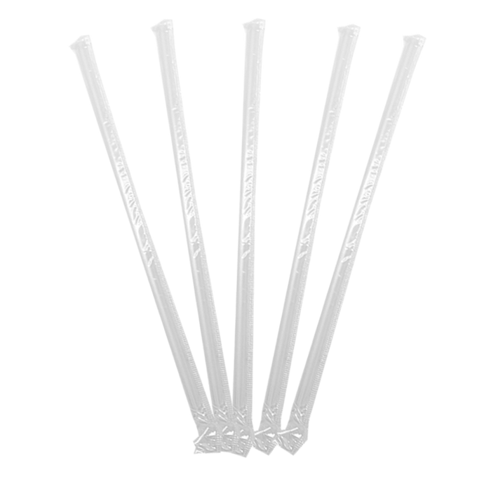 CCF PP plastic drink straws - individually wrap clear L9