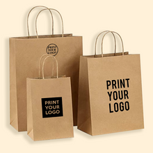 Load image into Gallery viewer, CCF ECO-friendly heavy duty kraft paper shopping bag #7 - 300 pieces/case