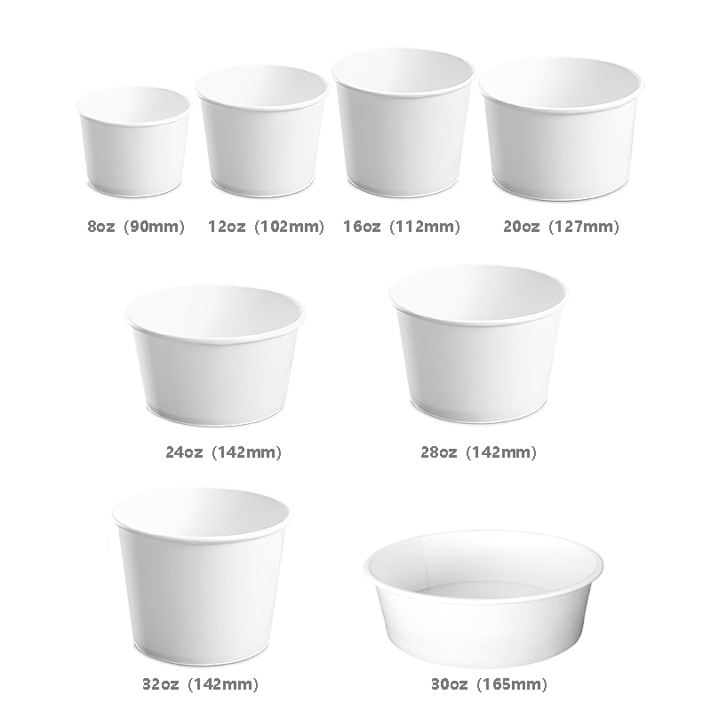 CCF 32OZ(D142MM) Soup Paper Cup (Hot/Cold Use) - White 600 Pieces/Case ...