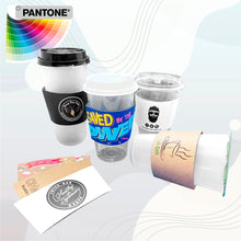 Load image into Gallery viewer, Custom Print Eco Friendly Disposable Corrugated Drink Cup Sleeves