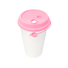 CCF 12-32OZ(D90MM) Premium PP Lid/Attached Stopper For PP Injection Cup - Pink 1000 Pieces/Case