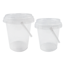 Load image into Gallery viewer, [Pre-Order] CCF 24OZ(D119MM) Premium PP Injection Drink Bucket With Lid + Handle - Clear 300 Sets/Case