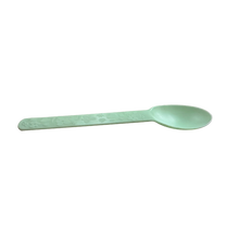 Load image into Gallery viewer, CCF Premium PP bio-base plastic wide handle dessert spoon- green 1000 Pieces/Case