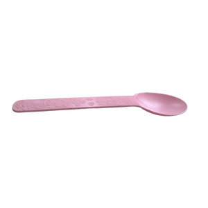 CCF Premium PP bio-base plastic wide handle dessert spoon- pink 1000 Pieces/Case