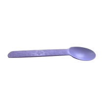 Load image into Gallery viewer, CCF Premium PP bio-base plastic wide handle dessert spoon- purple 1000 Pieces/Case